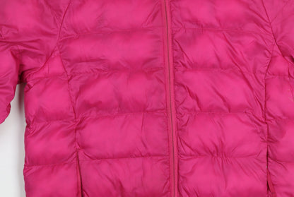 32 Degrees Girls Pink Hooded Puffer Jacket 9-10 Years Winter Coat Quilted