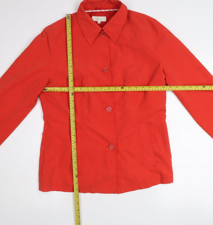 Marks and Spencer Women’s Red Buttoned Twill Jacket UK 12