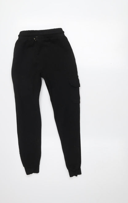 Pokémon Boys Black Jogger Sweatpants 9-10 Years Elastic Waist Tapered Fit
