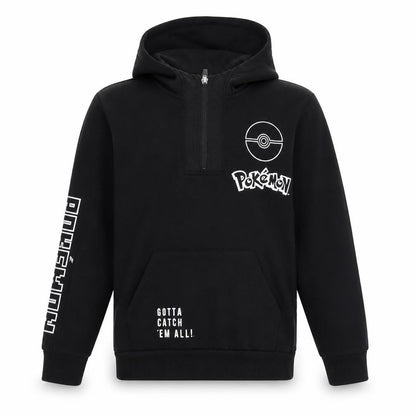 Pokémon Boys Black Charizard Half Zip Hoodie 8-9 Years 1/2 Zip Graphic Print