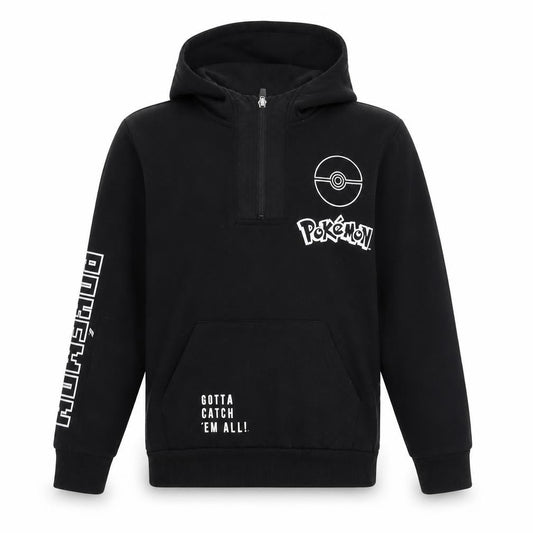 Pokémon Boys Black Charizard Half Zip Hoodie 8-9 Years 1/2 Zip Graphic Print