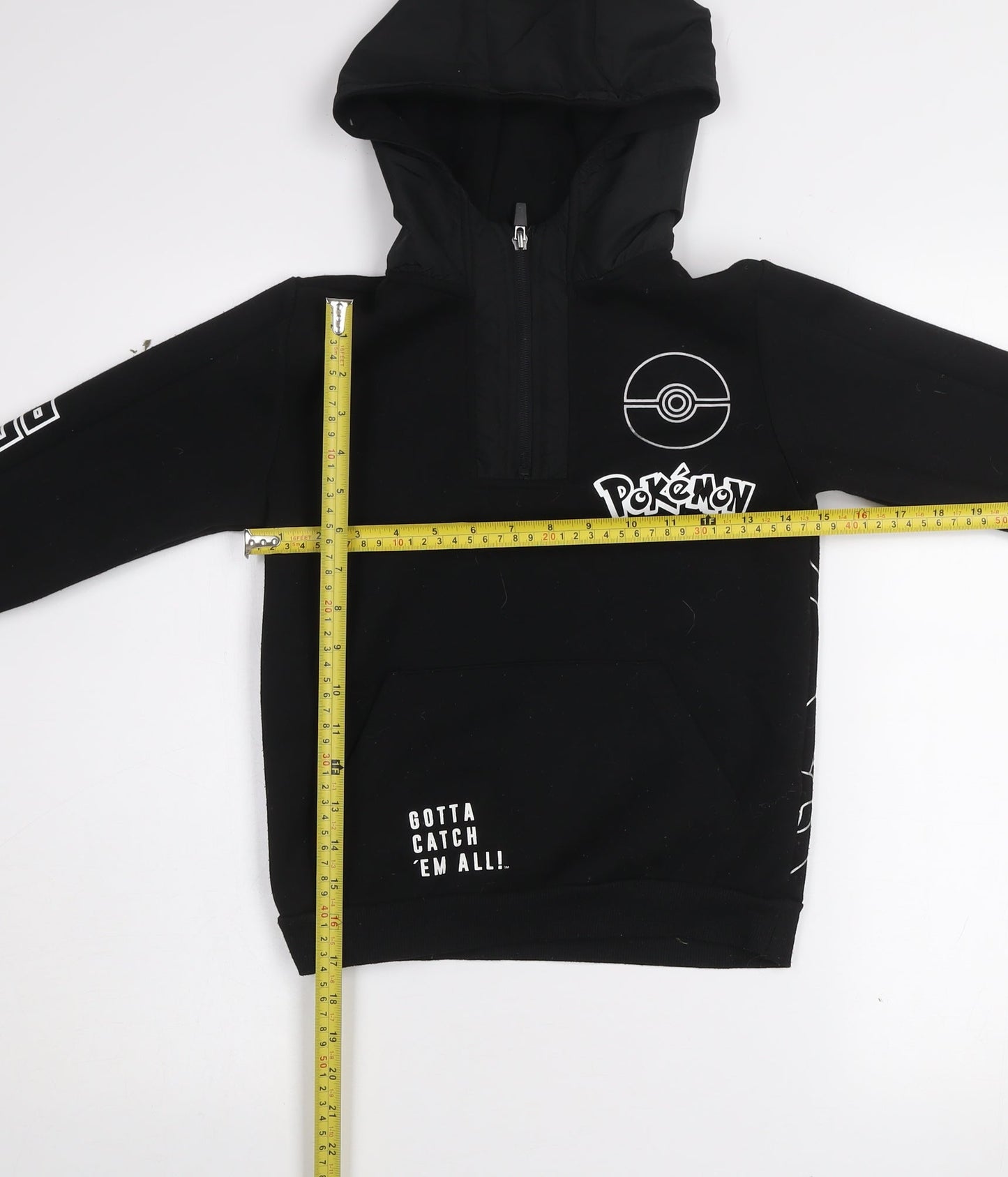 Pokémon Boys Black Charizard Half Zip Hoodie 8-9 Years 1/2 Zip Graphic Print