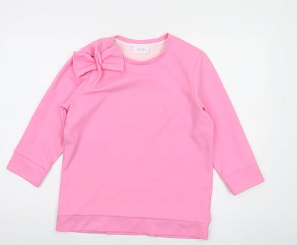 Savida Pink Bow Pullover Sweatshirt Medium Womens Casual