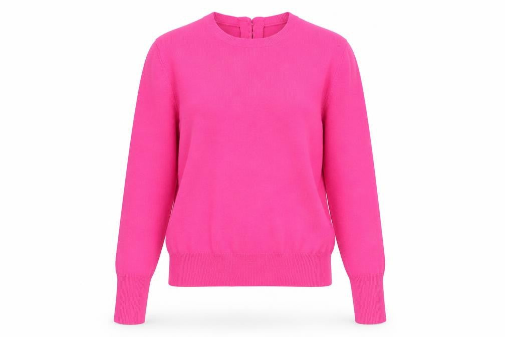 Savida Women's Pink Crew Neck Long Sleeve Jumper Size 10