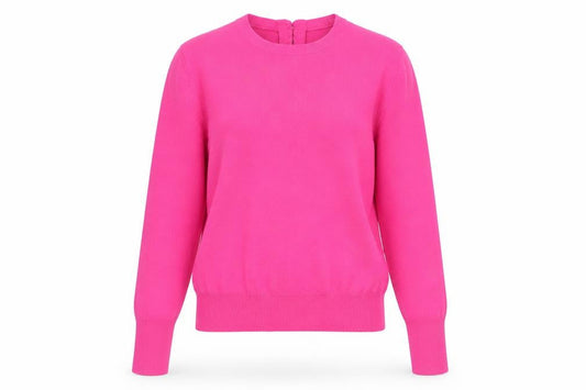 Savida Women's Pink Crew Neck Long Sleeve Jumper Size 10