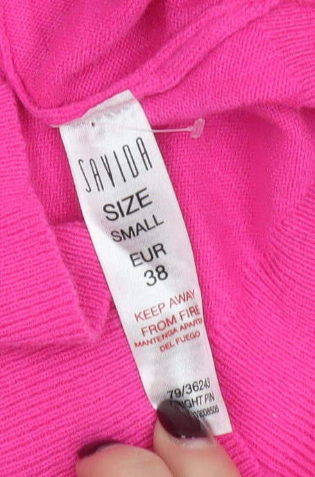 Savida Women's Pink Crew Neck Long Sleeve Jumper Size 10