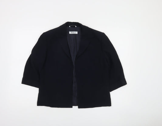 Marella Women's Black Regular Fit 3/4 Sleeve Lined Blazer Jacket UK 12
