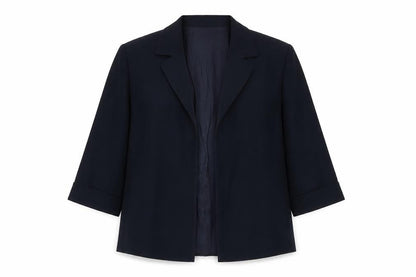 Marella Women's Black Regular Fit 3/4 Sleeve Lined Blazer Jacket UK 12