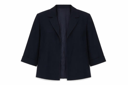 Marella Women's Black Regular Fit 3/4 Sleeve Lined Blazer Jacket UK 12