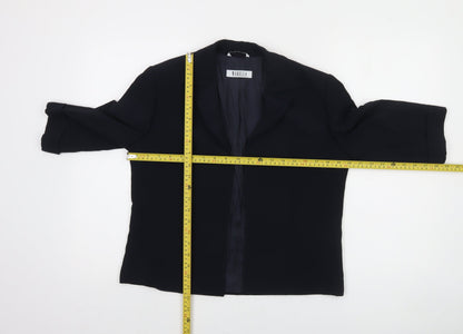 Marella Women's Black Regular Fit 3/4 Sleeve Lined Blazer Jacket UK 12