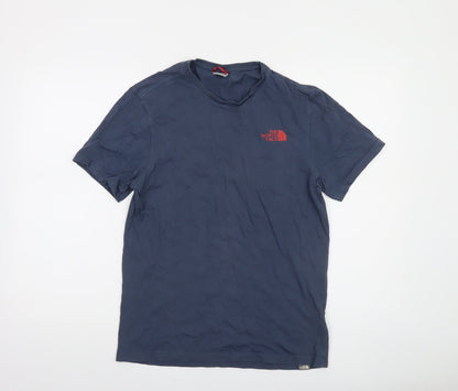 The North Face Men's Blue Small Cotton Outdoor Graphic T-Shirt