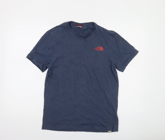 The North Face Men's Blue Small Cotton Outdoor Graphic T-Shirt