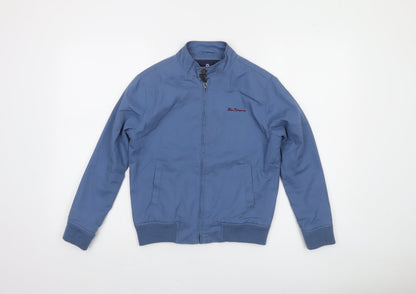 Ben Sherman Boys Blue Cotton Bomber Jacket 10-11 Years Full Zip Casual