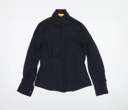 The Uniform Studio Women's Black Chiffon Tie Neck Blouse Size 8