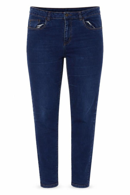 Front view of b.young Women's Blue Skinny Stretch Jeans, size 10