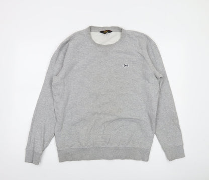 Mens UK Size S Lee Grey Pullover Sweatshirt