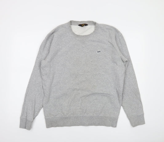 Mens UK Size S Lee Grey Pullover Sweatshirt