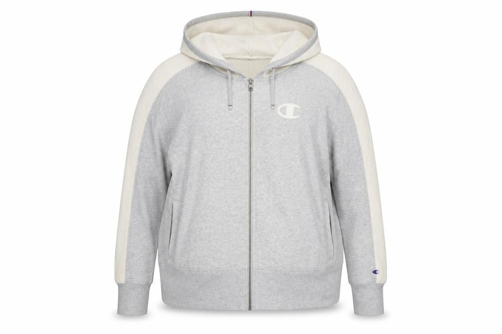 Womens UK Size 1X Champion Grey Full Zip Hoodie