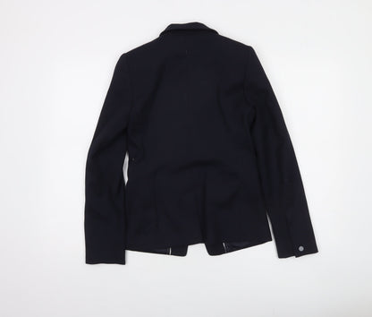 Next Women Black Tailored One-Button Blazer Size 6 Classic Fit