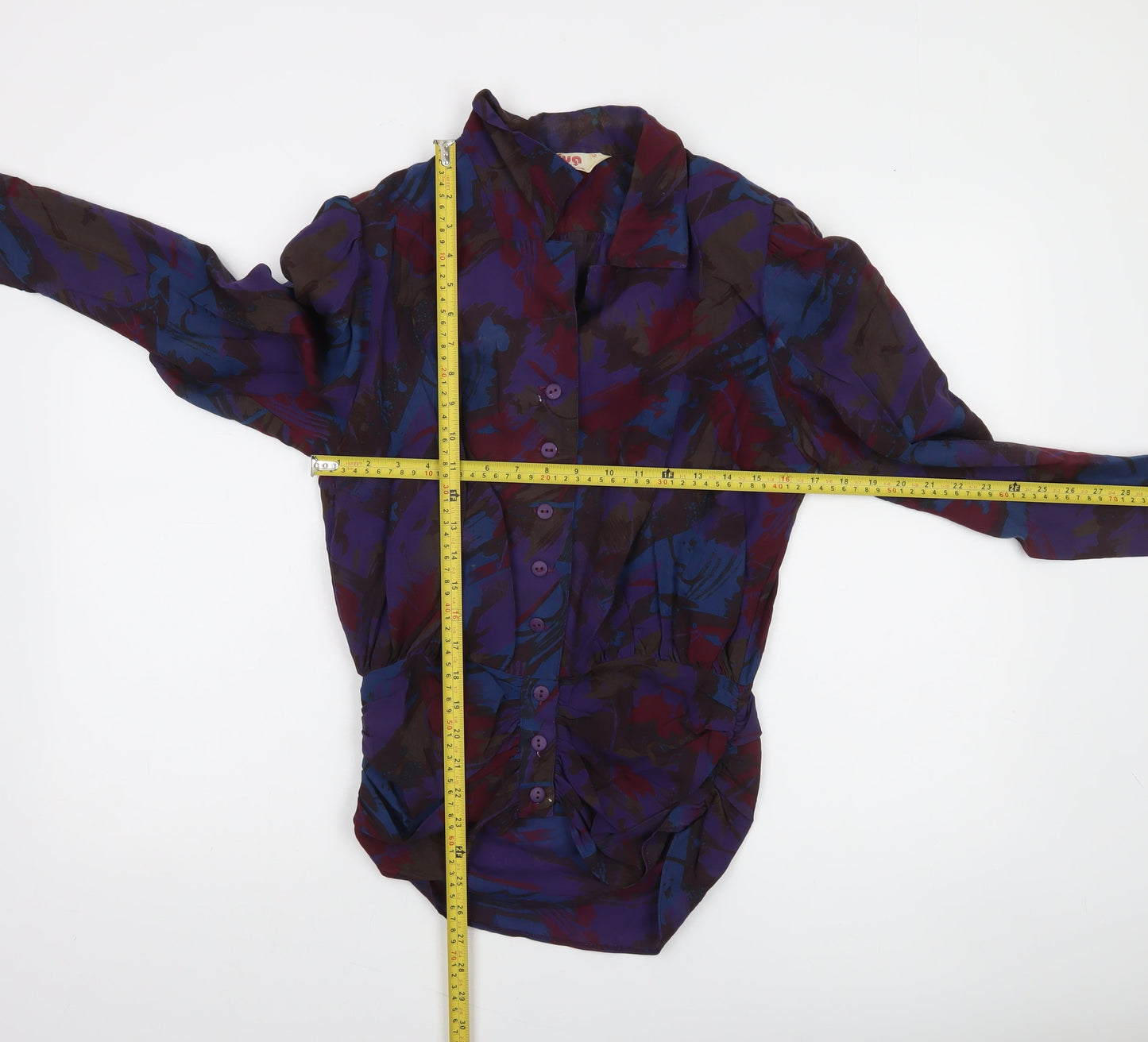 Riva Craigmere Women's Multicoloured Long Sleeve Viscose Blouse Size 12