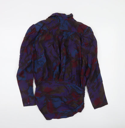 Riva Craigmere Women's Multicoloured Long Sleeve Viscose Blouse Size 12