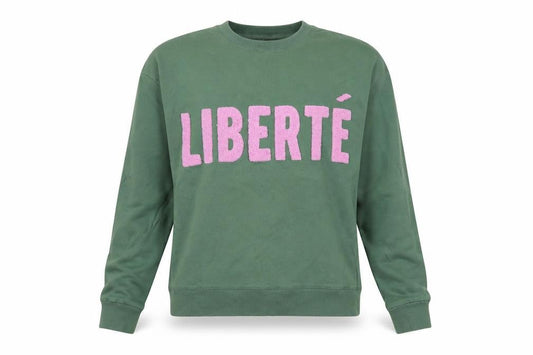 Find Women Green LIBERTÉ Cotton Sweatshirt UK 8 Crew Neck Long Sleeve