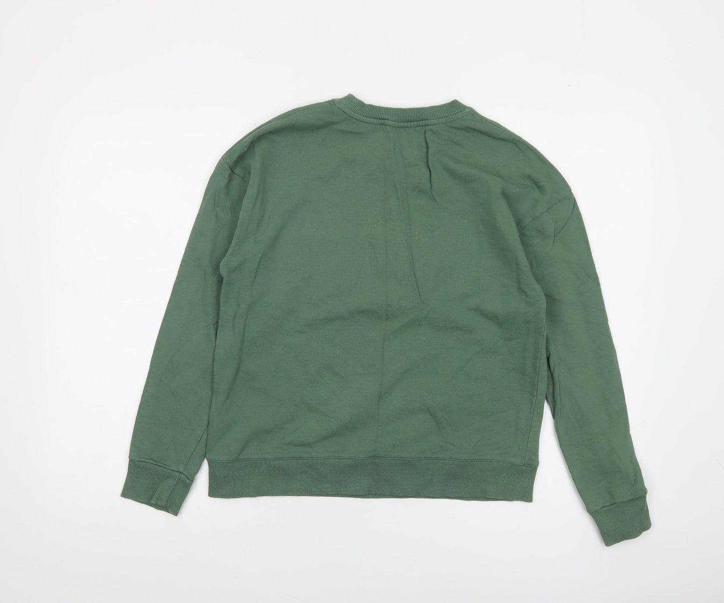 Find Women Green LIBERTÉ Cotton Sweatshirt UK 8 Crew Neck Long Sleeve