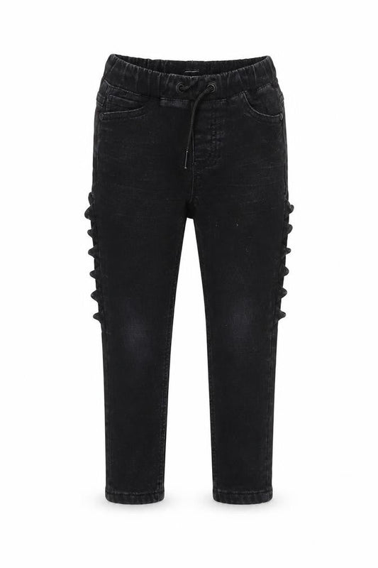 Next Girls Black Stretch Dinosaur Jegging Jeans 3-4 Years Elastic Waist