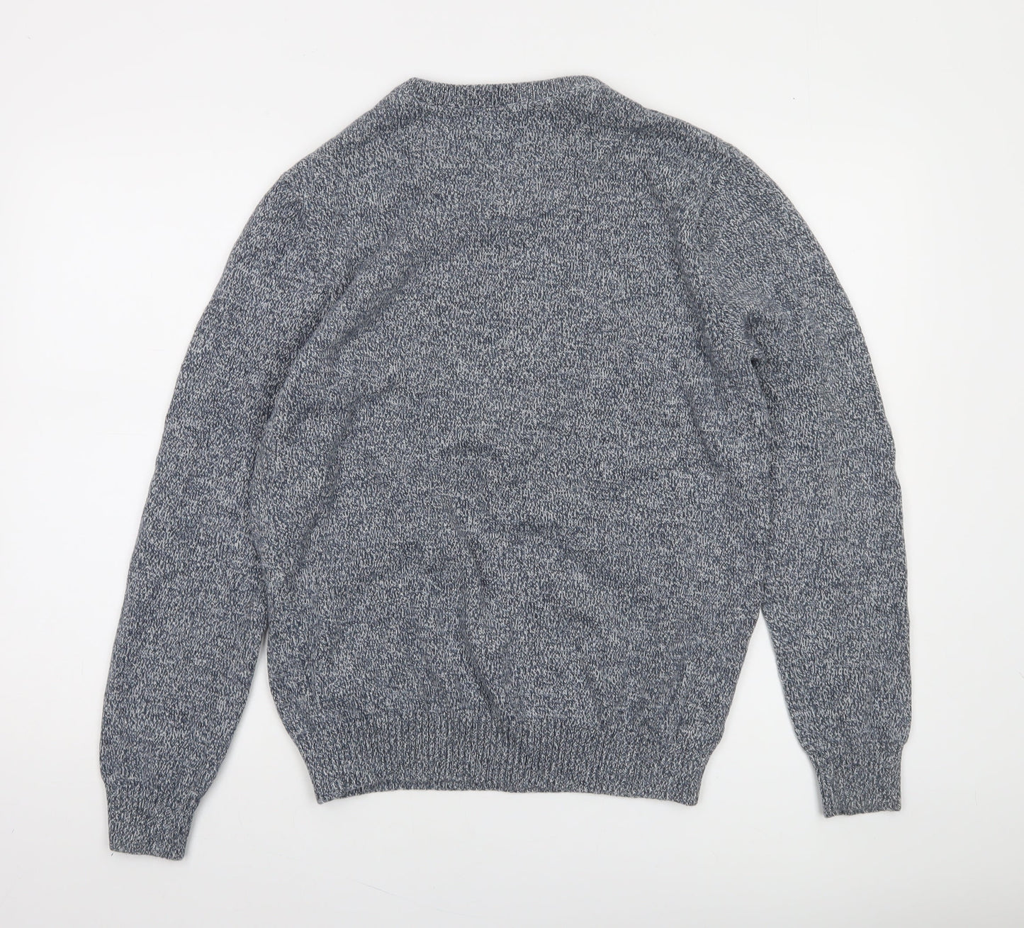 Maine New England Mens Grey V-Neck Knit Jumper Size M Classic Style