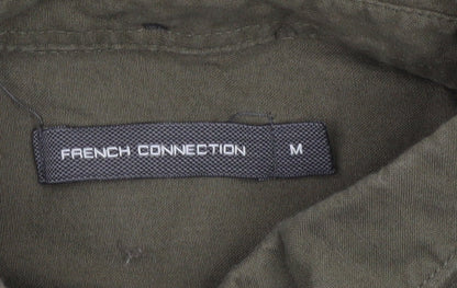 French Connection Men's Green Button-Down Cotton Long Sleeve Shirt Size M