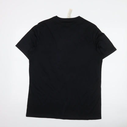 New Balance Men's Black XL Football T-Shirt with Logo Graphic