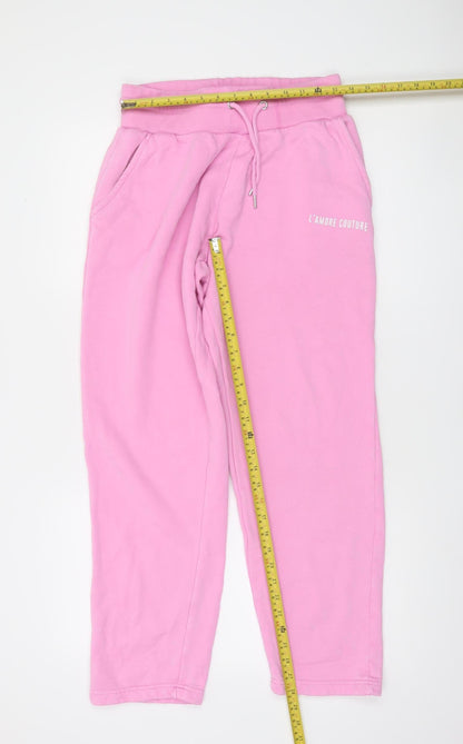 L'Amore Couture Women's Pink Fleece Sweatpants Size 12