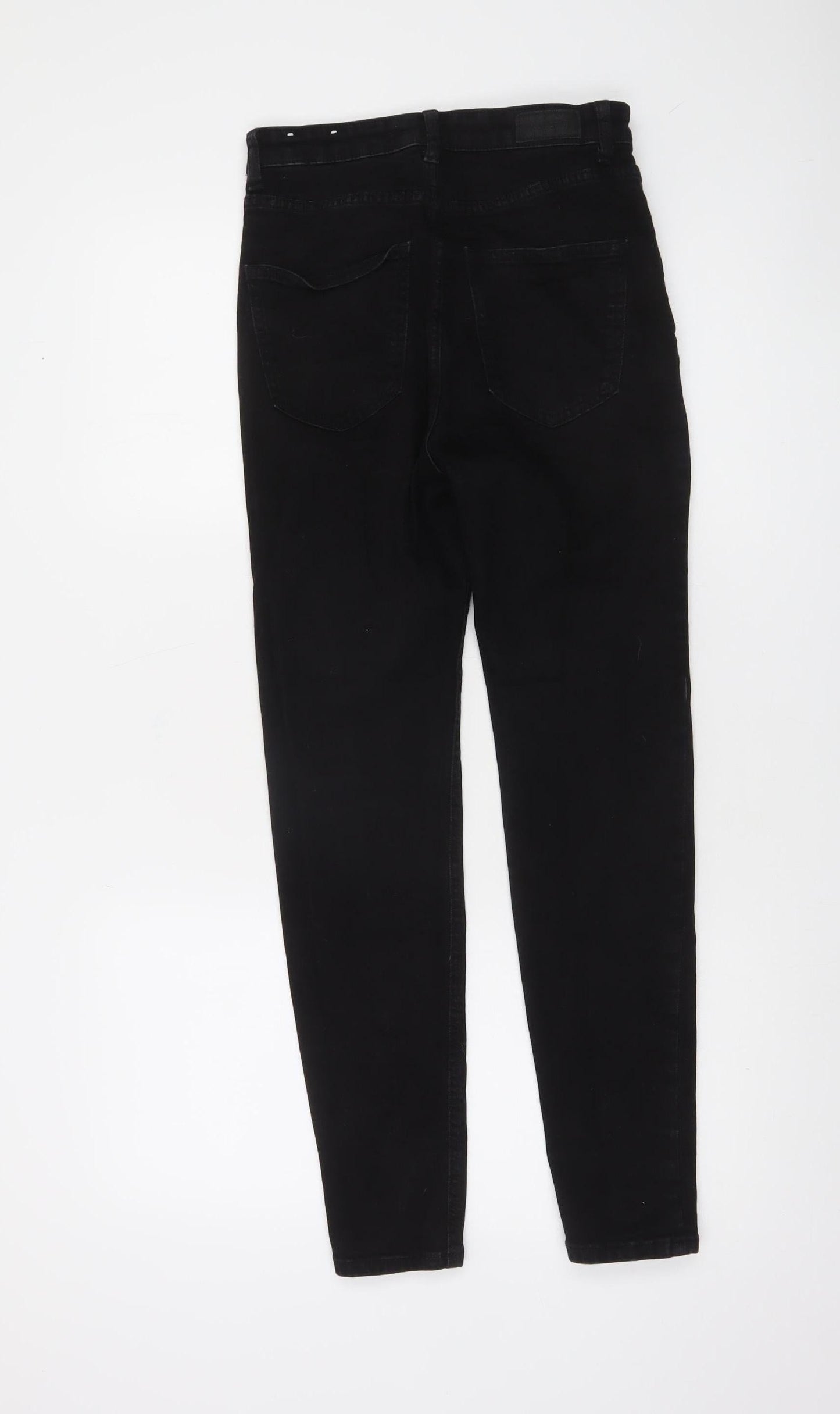 Pull&Bear Womens Black Skinny Slim Fit Mid Rise Stretch Jeans Size 8
