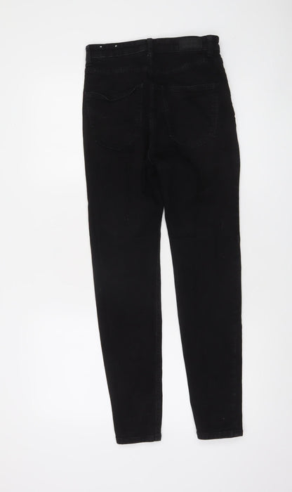 Pull&Bear Womens Black Skinny Slim Fit Mid Rise Stretch Jeans Size 8