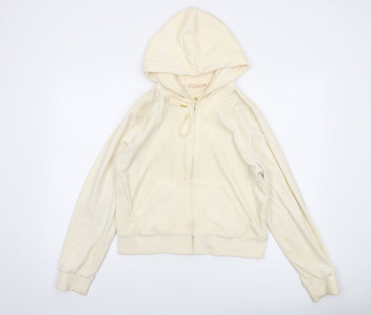 Womens UK Size L Juicy Couture Beige Full Zip Hoodie