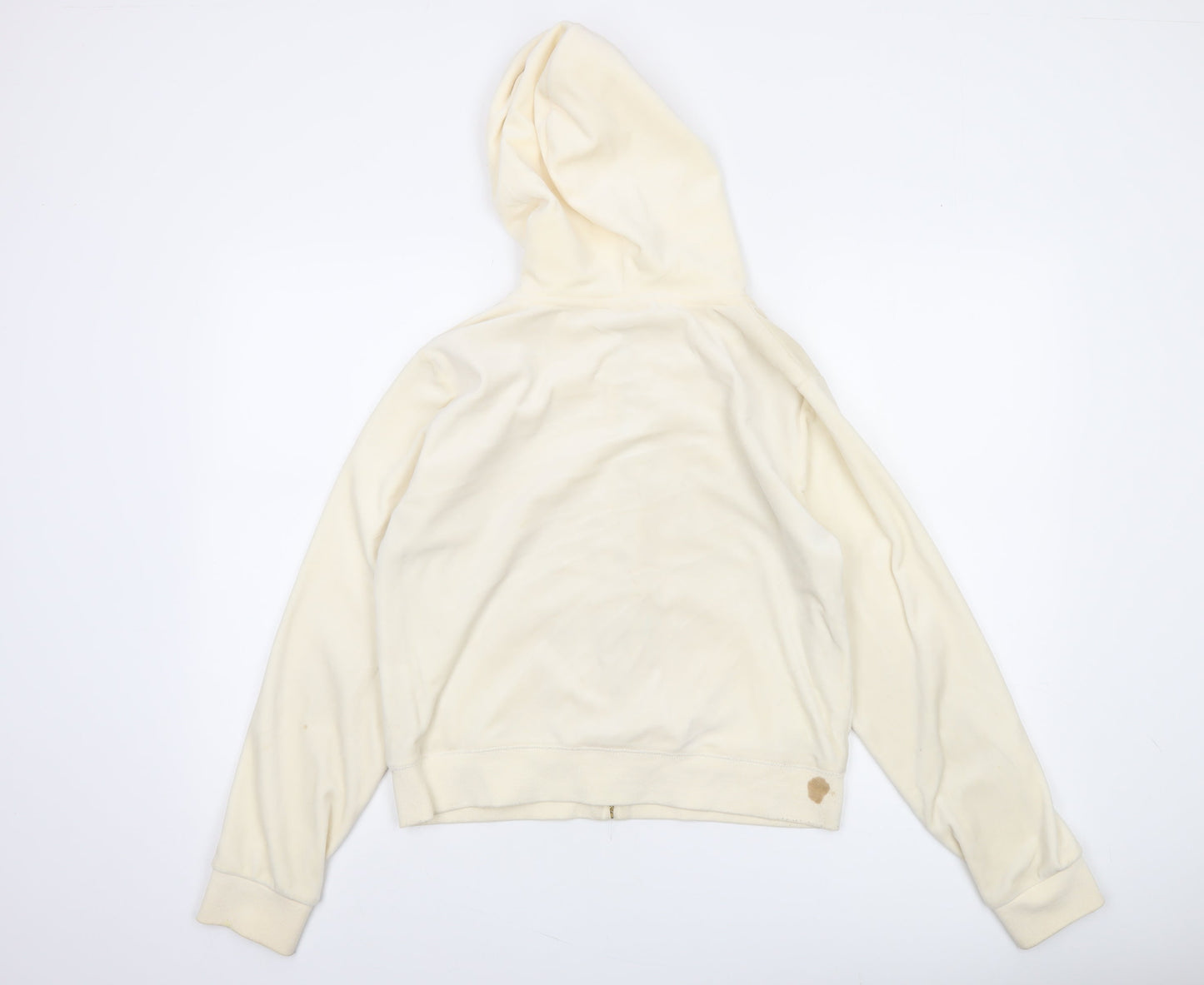 Womens UK Size L Juicy Couture Beige Full Zip Hoodie