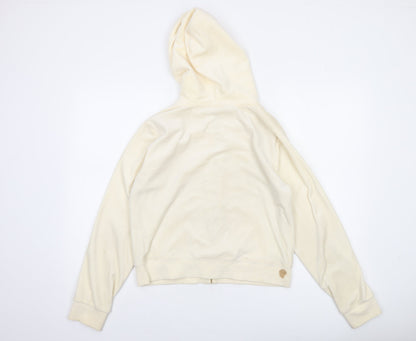 Womens UK Size L Juicy Couture Beige Full Zip Hoodie