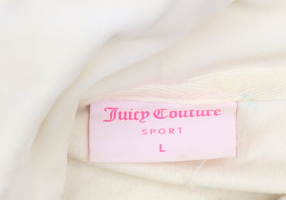 Womens UK Size L Juicy Couture Beige Full Zip Hoodie
