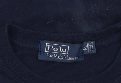 Ralph Lauren Men's Navy Blue Cotton Crew Neck Short Sleeve T-Shirt Size M