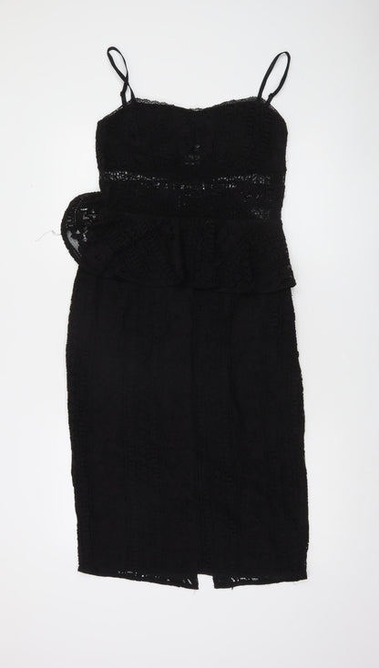 Marciano Guess Women's Black Lace Bodycon Dress Size 14