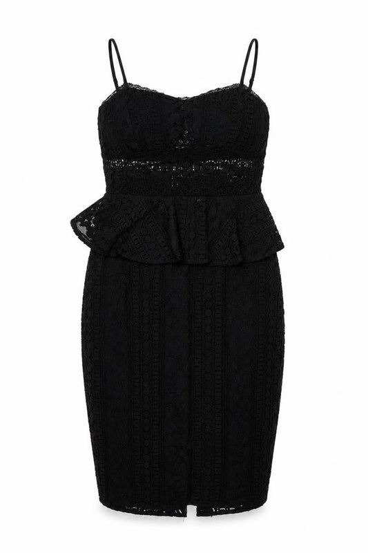 Marciano Guess Women's Black Lace Bodycon Dress Size 14