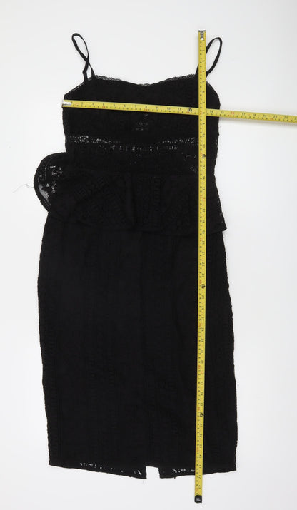 Marciano Guess Women's Black Lace Bodycon Dress Size 14
