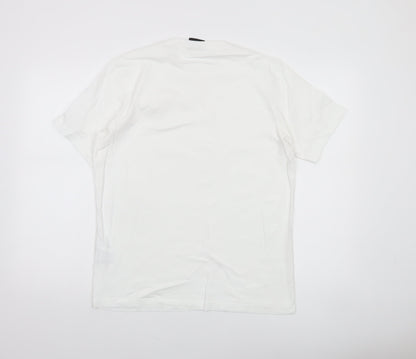 Paul Smith Men's White Cotton Zebra Embroidered T-Shirt Size M