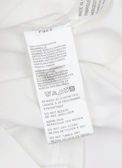 Paul Smith Men's White Cotton Zebra Embroidered T-Shirt Size M