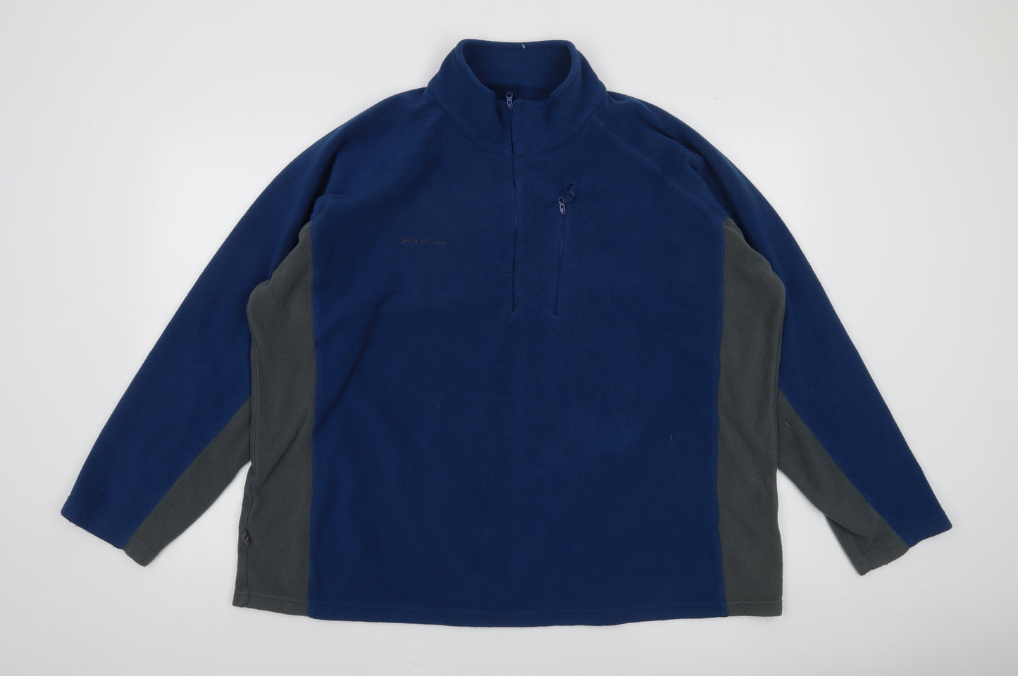 Mountain Life Men's Blue 2XL Fleece 1/4 Zip Outdoor Sweatshirt