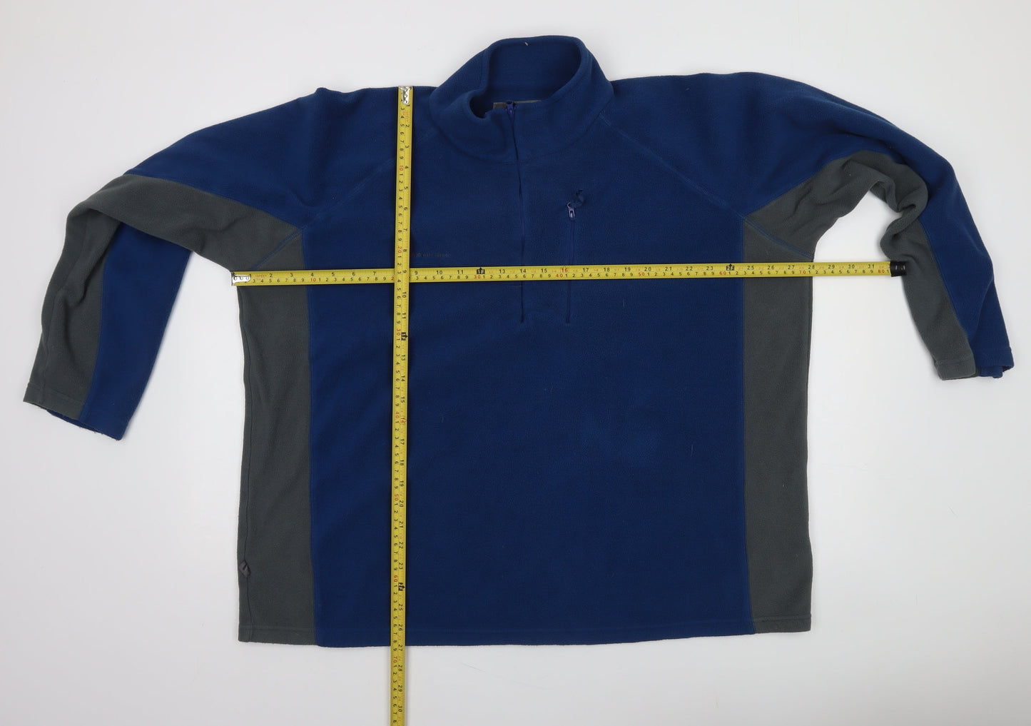Mountain Life Men's Blue 2XL Fleece 1/4 Zip Outdoor Sweatshirt