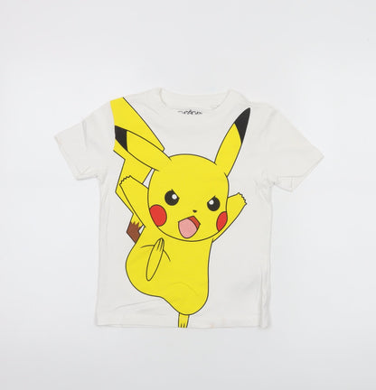Next Boys White Pokémon Pikachu Graphic Cotton Short Sleeve T-Shirt 5 Years