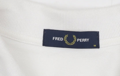 Fred Perry Men's White Cotton Polo Shirt M Classic Style