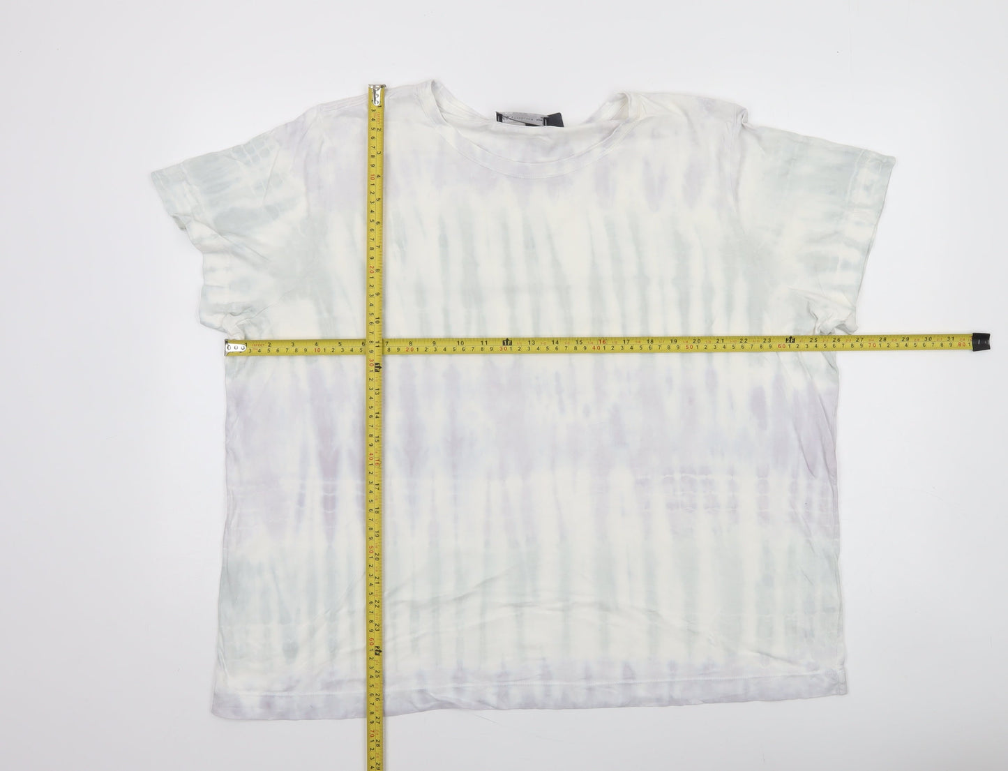 Marks and Spencer Women’s Multicoloured Tie Dye Cotton Relaxed Fit T-Shirt Size 22