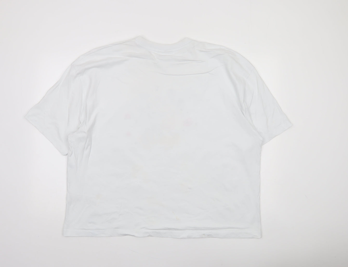 ASOS Women White 2XL Disney Mickey Minnie Relaxed Cotton T-Shirt